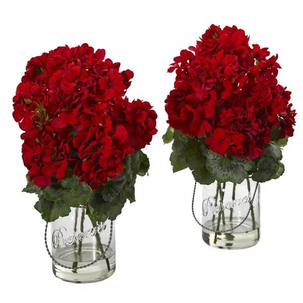 Geranium Artificial Arrangement, Dare2Decor, Mfr#: DA1605496